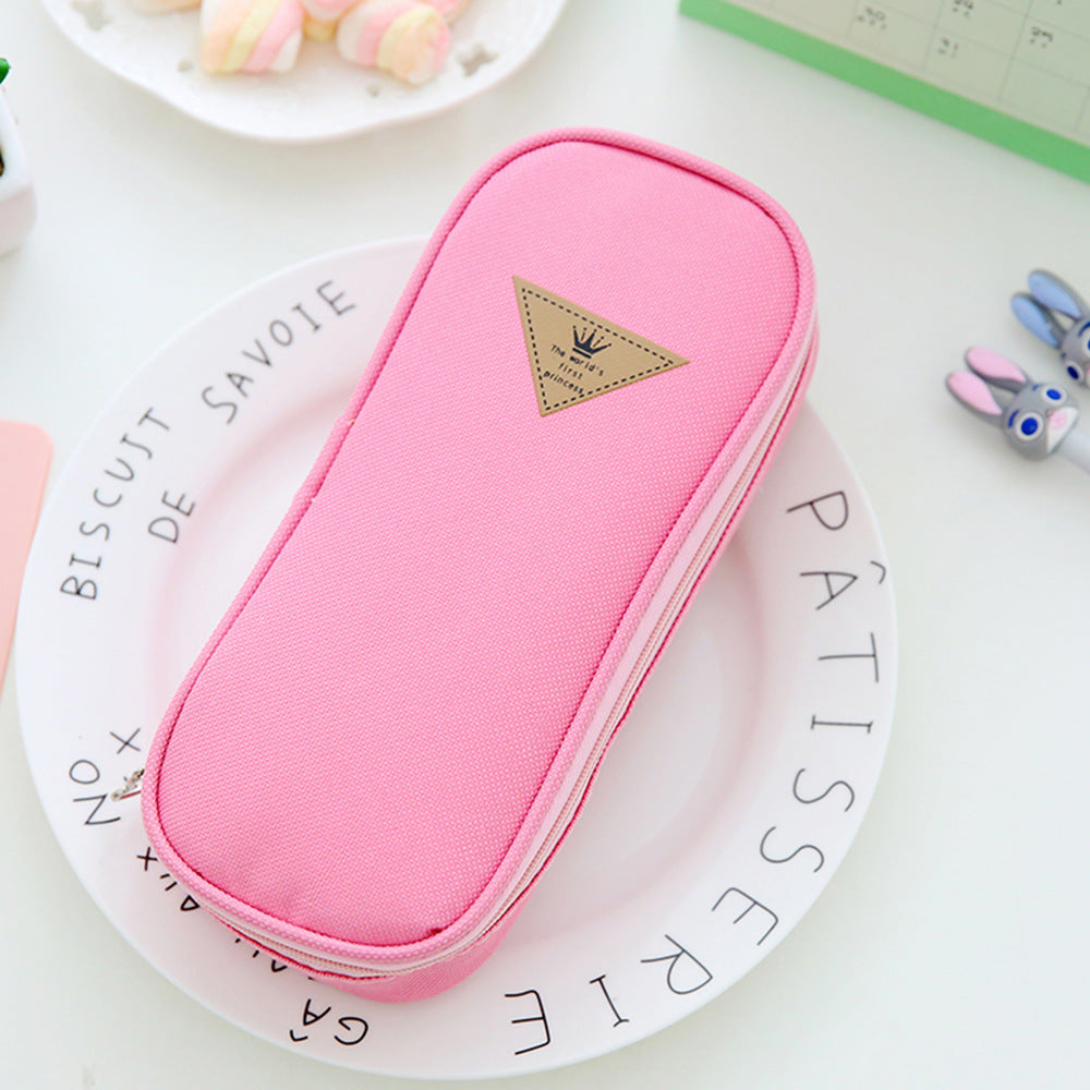 Wholesale Simple Large Capacity Canvas Pencil Case